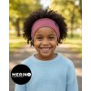 Detská merino čelenka - Tmavo ružová / rovná Veľkosť: 2 Detská merino čelenka - Tmavo ružová / rovná Veľkosť: 2