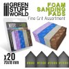 Green Stuff World Foam Sanding Pads - FINE GRIT ASSORTMENT x20 / Penové brúsky Jemná zrnitosť x20 Green Stuff World Foam Sanding Pads - FINE GRIT ASSORTMENT x20 / Penové brúsky Jemná zrnitosť x20