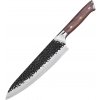 IZMAEL Damaškový kuchynský nôž Tetsuya Chef/Hnedá 21.4 cm