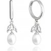 MINET Zdobné strieborné náušnice prírodné perly s bielymi zirkónmi MINET Zdobné strieborné náušnice prírodné perly s bielymi zirkónmi