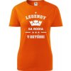Oranžové dámske tričko Legendy sa rodia v októbri - vianočné darčeky pre ženy XL Oranžové dámske tričko Legendy sa rodia v októbri - vianočné darčeky pre ženy XL