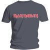 Iron Maiden tričko Classic Logo šedé Iron Maiden tričko Classic Logo šedé