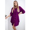 Kesi Šaty IT-16 so zapínaním na gombíky a zaväzovaním v páse Farba: Violet, Veľkosť: UNI Kesi Šaty IT-16 so zapínaním na gombíky a zaväzovaním v páse Farba: Violet, Veľkosť: UNI