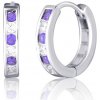 JVD SVLE2919X61F100 - Strieborné náušnice krúžky s fialovými zirkónmi JVD SVLE2919X61F100 - Strieborné náušnice krúžky s fialovými zirkónmi