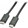 Kábel Thunderbolt 3 (USB 3.1 Typ C) M/M 0.5m, 40Gbps, Power Delivery 60w 20V3A, čierny Kábel Thunderbolt 3 (USB 3.1 Typ C) M/M 0.5m, 40Gbps, Power Delivery 60w 20V3A, čierny