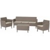 Keter Salemo 3 Seater Set cappuccino