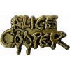 Alice Cooper Dripping Logo Gold Odznak 38 x 23 mm Alice Cooper Dripping Logo Gold Odznak 38 x 23 mm