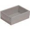 Darčeková krabička s priehľadným vekom 150x100x50/35 mm, sivá Darčeková krabička s priehľadným vekom 150x100x50/35 mm, sivá