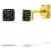 Blink-Blink Napichovacie náušnice s čiernymi diamantami 0.06 ct 3076ZCdG Blink-Blink Napichovacie náušnice s čiernymi diamantami 0.06 ct 3076ZCdG