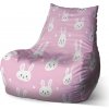 Sablio Sedací vak Bean Králíčci 100 x 90 x 45 cm