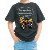 Fajntričko Kids detské tričko Keď vyrastiem, budem motorkár čierna