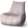Sablio Sedací vak Bean Ružovo-šedé ihlany - 100 x 90 x 45 cm Sablio Sedací vak Bean Ružovo-šedé ihlany - 100 x 90 x 45 cm
