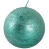 Rustikálna sviečka guľa 8cm PROVENCE zelená Rustikálna sviečka guľa 8cm PROVENCE zelená