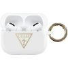 Guess Silikonový ochranný kryt s trojúhelníkovým logem pro AirPods Pro bílý Guess Silikonový ochranný kryt s trojúhelníkovým logem pro AirPods Pro bílý