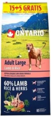 Ontario Adult Large Lamb & Rice 15 kg