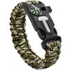 Náramok prežitia Paracord 5 v 1 Barva: Černá Náramok prežitia Paracord 5 v 1 Barva: Černá