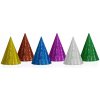 PartyDeco Párty čiapočky farebné holografické 20ks 16cm