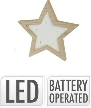 Svietiaca LED dekorácia Star shape 10 LED 15 x 15 x 2,5 cm