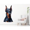 Nalepte.cz Doberman textilní prelepiteľná nálepka na stenu arch 43 x 75 cm Nalepte.cz Doberman textilní prelepiteľná nálepka na stenu arch 43 x 75 cm