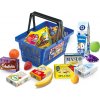 MINI OBCHOD - nákupný košík s doplnkami a učením ako nakupovať - modrý MINI OBCHOD - nákupný košík s doplnkami a učením ako nakupovať - modrý
