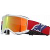 ALPINESTARS okuliare Vision 5 Corp 2026, biele/modré/červené, zrkadlové červené plexi ALPINESTARS okuliare Vision 5 Corp 2026, biele/modré/červené, zrkadlové červené plexi