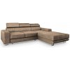 Rohová rozkladacia sedačka s úložným priestorom Noto - hnedá Strana: Pravá Rohová rozkladacia sedačka s úložným priestorom Noto - hnedá Strana: Pravá