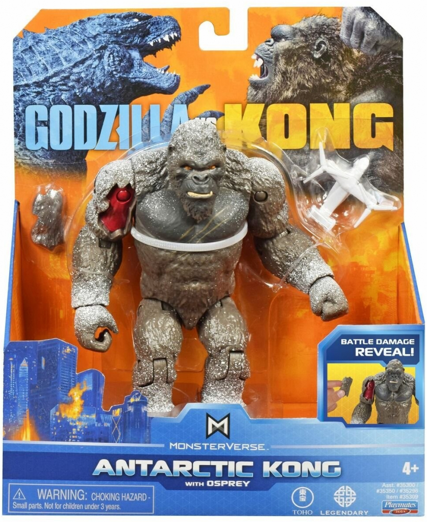 Playmates Toys Monsterverse Godzilla vs King Kong so stíhačkou cca 15 cm