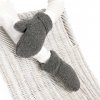 palčiaky z ovčej vlny tmavo sivá