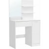Toaletný stolík so zrkadlom a úložným priestorom, biela farba Toaletný stolík so zrkadlom a úložným priestorom, biela farba