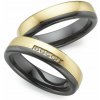 Snubní prsteny titan s keramikou Gold Snubní prsteny titan s keramikou Gold