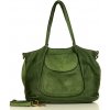 MARCO MAZZINI Kožená shopper kabelka | zelená v86f MARCO MAZZINI Kožená shopper kabelka | zelená v86f