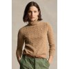 Vlnený sveter Polo Ralph Lauren dámsky, béžová farba, tenký, s rolákom, 211888686 Vlnený sveter Polo Ralph Lauren dámsky, béžová farba, tenký, s rolákom, 211888686