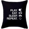 Stolný tenis - eat sleep - Vankúš 50x50 - 50x50 - Vrátane výplne ( Čierna ) Stolný tenis - eat sleep - Vankúš 50x50 - 50x50 - Vrátane výplne ( Čierna )