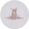Clayre & Eef Dekoratívny tanier Floral Easter Bunny 33 cm