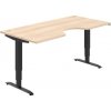 Hobis Pracovný stôl Motion Ergo, ZO, 3S, 180x61-128x90 cm, agát/čierna Hobis Pracovný stôl Motion Ergo, ZO, 3S, 180x61-128x90 cm, agát/čierna