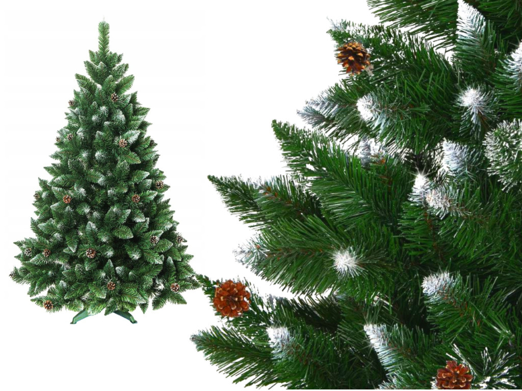 Foxigy Vianočný stromček Borovica 150cm so šiškami Luxury Diamond