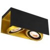 GTV Stropní svítidlo Verso, 4212, AC 220–240 V, 50/60 Hz, IP 20, 2*Gu10, ES111, dvojité, černo/zlaté GTV Stropní svítidlo Verso, 4212, AC 220–240 V, 50/60 Hz, IP 20, 2*Gu10, ES111, dvojité, černo/zlaté