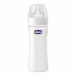 Chicco Sklenená Fľaša Well-Being bez BPA silikón 240ml