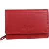 Červená dámska peňaženka z nappa kože MERCUCIO 7 kariet čierna