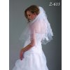Romantický svadobný závoj s krútenou organzou Z-613 Výber farby: biela Romantický svadobný závoj s krútenou organzou Z-613 Výber farby: biela