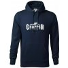 Chopper nápis Mikina pánska Cape s kapucňou Tmavomodrá veľmi tmavá skoro čierna
