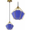 Toolight - Závesné stropné svietidlo Diamond Blue 1xE27 APP452-1CP, modrá-zlatá, OSW-00582