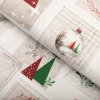 Vianočný PVC obrus Vianočný patchwork sivobéžový PV-193 - metráž š. 140 cm Vianočný PVC obrus Vianočný patchwork sivobéžový PV-193 - metráž š. 140 cm