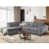 Rohová sedacia súprava Sergio, dymovo šedá látka, ľavý roh Rohová sedacia súprava Sergio, dymovo šedá látka, ľavý roh