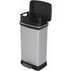 CURVER DECO BIN DUO 23L+23L Odpadkový kôš 39 x 29 x 72 cm strieborný 08680-582 CURVER DECO BIN DUO 23L+23L Odpadkový kôš 39 x 29 x 72 cm strieborný 08680-582