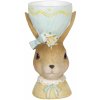 Clayre & Eef Dekorácia králičie dámy s držiakom na vajíčko v klobúku - 7 * 7 * 12 cm - Clayre & Eef Clayre & Eef Dekorácia králičie dámy s držiakom na vajíčko v klobúku - 7 * 7 * 12 cm - Clayre & Eef