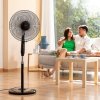 Stojanový ventilátor s diaľkovým ovládaním Airstreem Čierny 45 W Stojanový ventilátor s diaľkovým ovládaním Airstreem Čierny 45 W