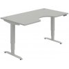 Hobis Pracovný stôl Motion Ergo, PO, 3S, 160x61-128x90 cm, sivá/sivá Hobis Pracovný stôl Motion Ergo, PO, 3S, 160x61-128x90 cm, sivá/sivá
