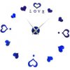 3D Nalepovacie hodiny DIY Clock Love, modré 80-130cm 3D Nalepovacie hodiny DIY Clock Love, modré 80-130cm