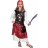 Deluxe pirate girl - kostým - výška 128 cm Deluxe pirate girl - kostým - výška 128 cm